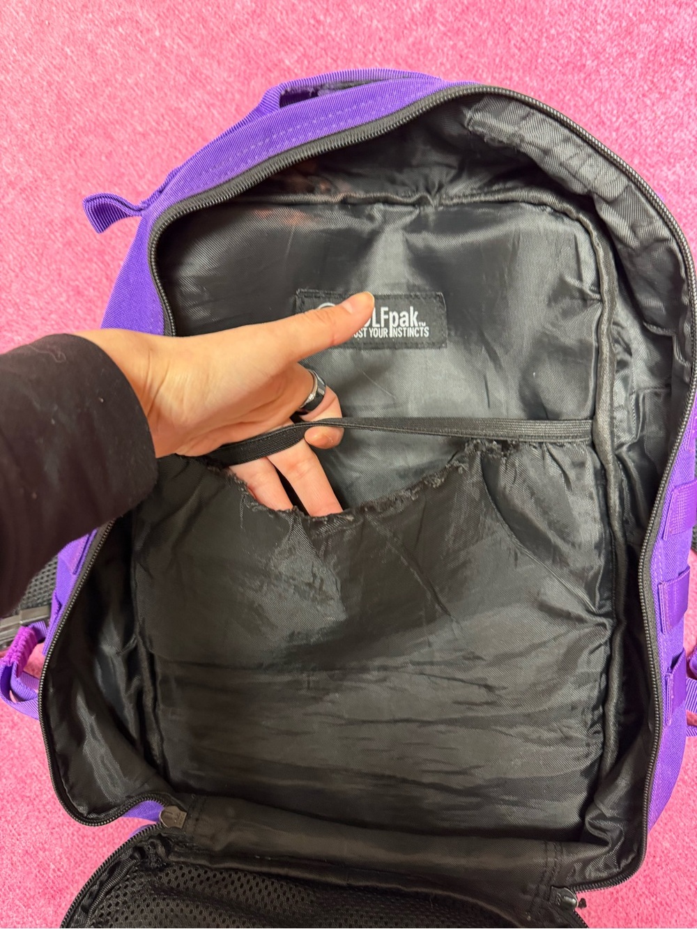 Purple Wolfpak Backpack - Picture 4 of 8
